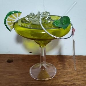 Margarita Glass Christmas Ornament NWT